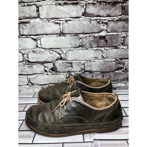 Olukai Honolulu Lace Olive Green Leather Casual Oxfords Shoes Men’s Sz 10.5M US main image 12